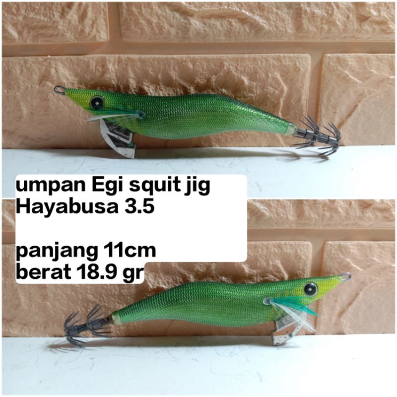 umpan egi squit jig Hayabusa 3.5