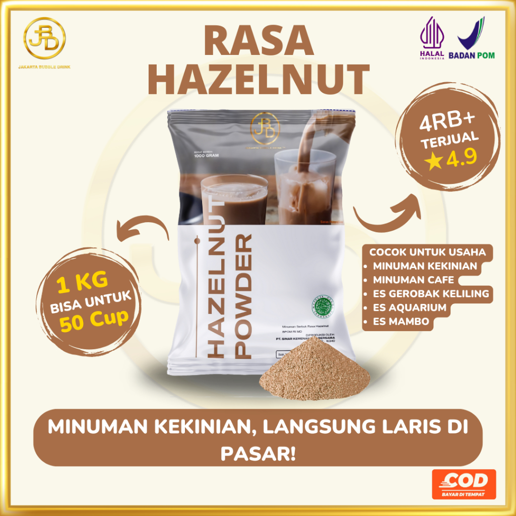 

Bubuk Minuman Premium HAZELNUT - Jakarta Bubble Drink | BPOM&HALAL
