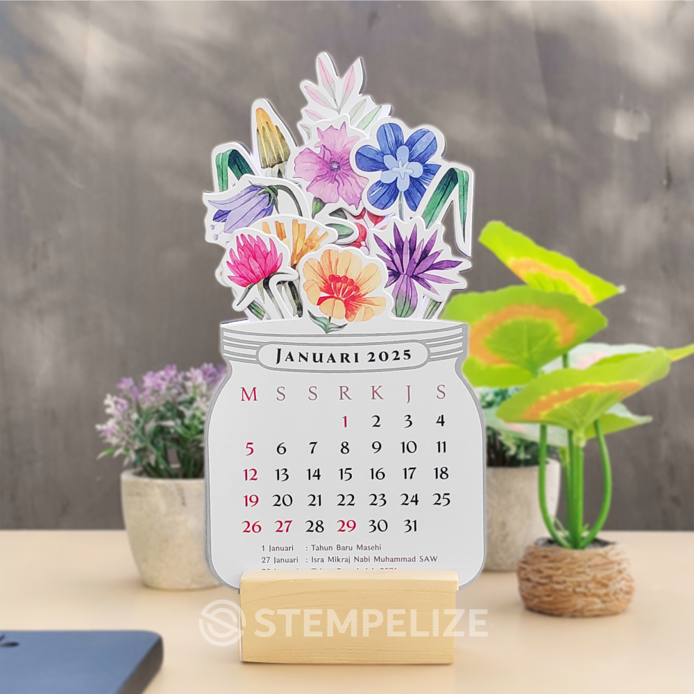 

Calendar Bloomy Flowers 2025 / Kalender Aesthetic 2025