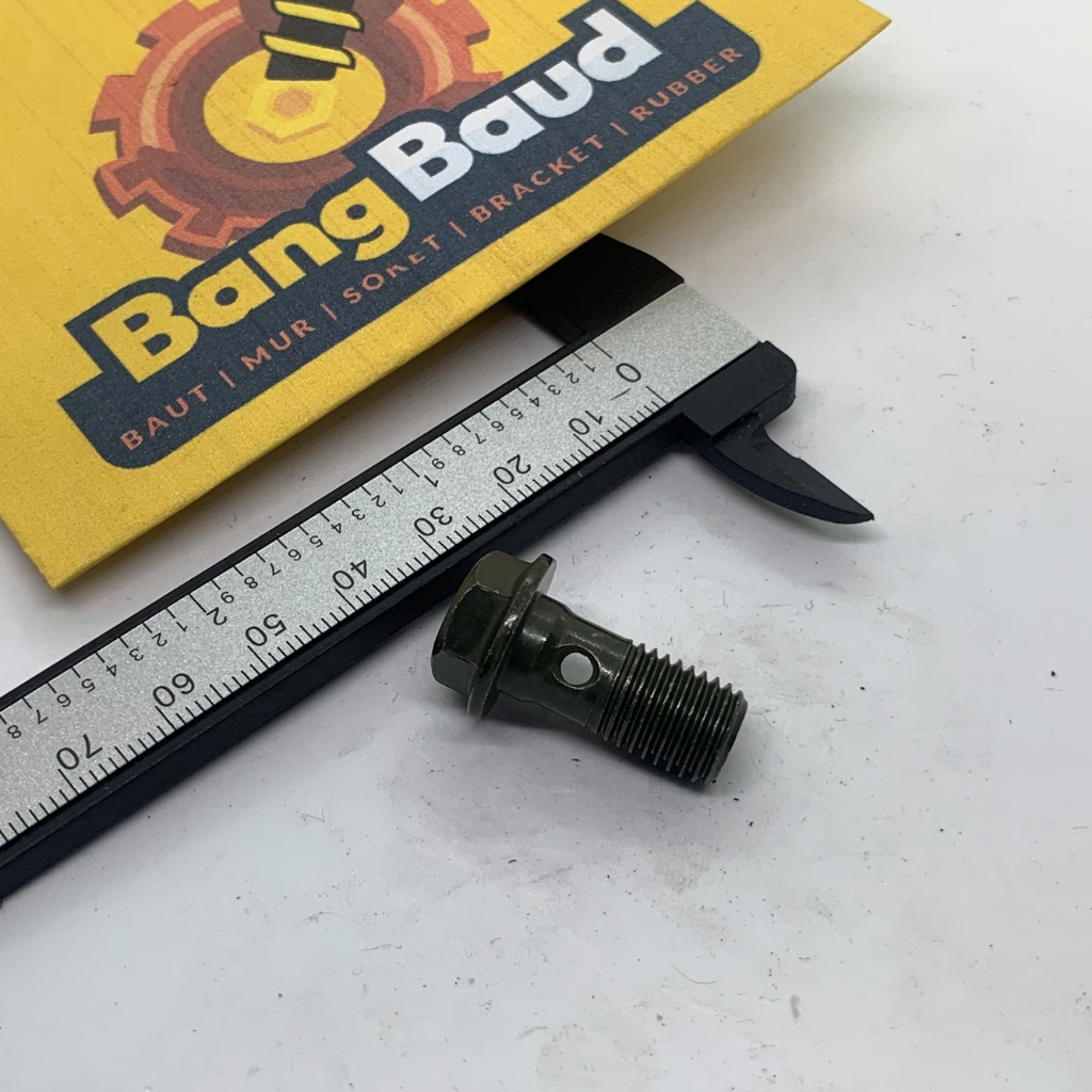 BAUT NEPEL SELANG REM PLUS RING BAUT SELANG REM UK DERAT 14 KUNCI 12 UNTUK SEMUA MOTOR