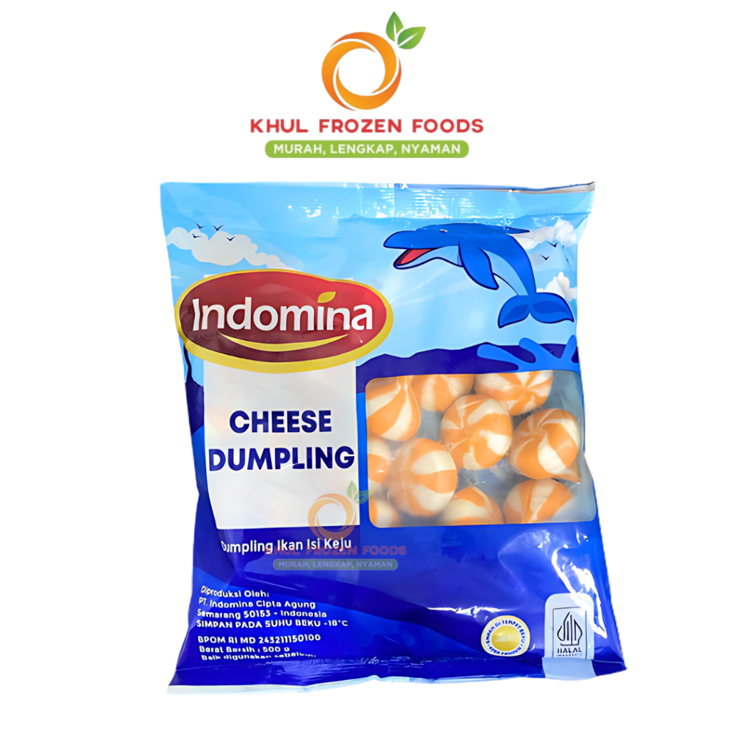 

Indomina Dumpling Ikan isi Keju 500Gr/ INDOMINA/ Dumpling keju/ Bakso ikan isi keju/ Suki-suki/ Surimi/ Olahan ikan