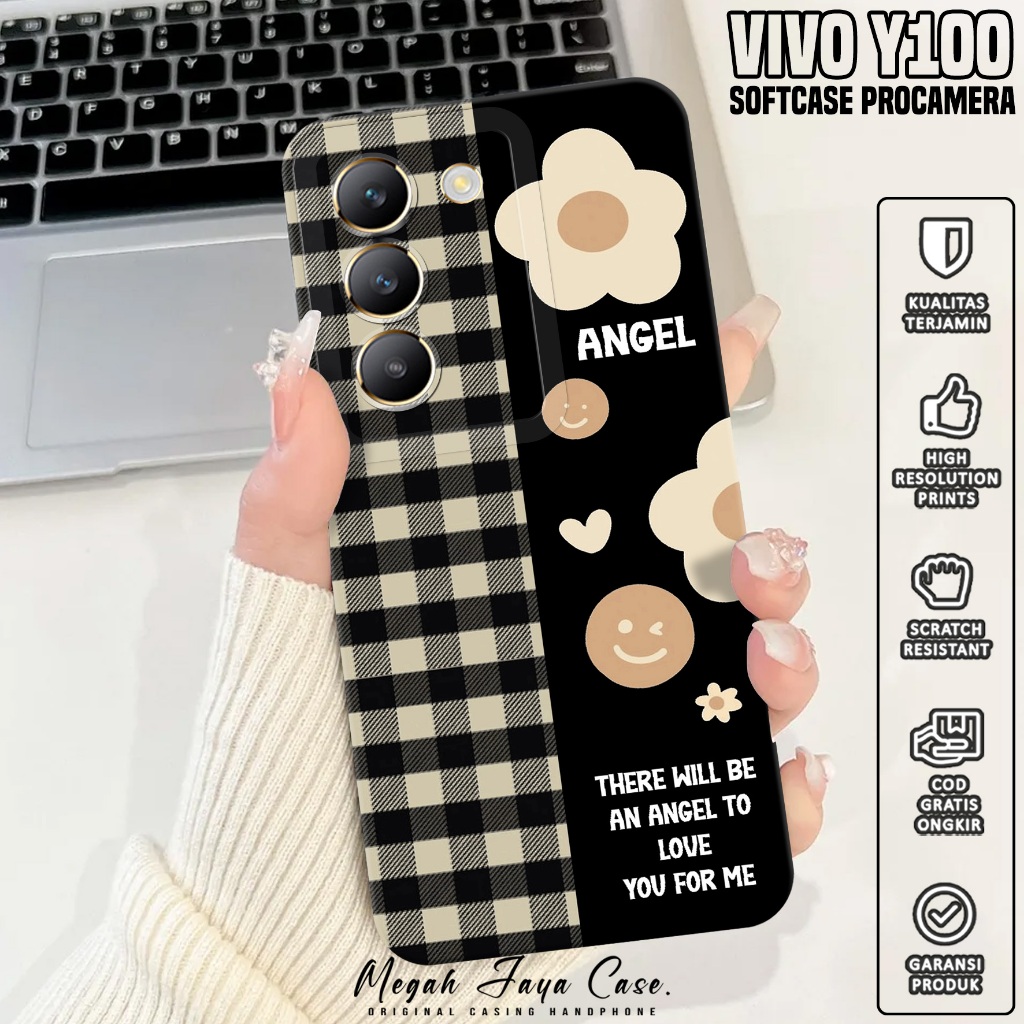 Softcase Hp VIVO Y100 - Case Hp VIVO Y100 Motif BUNGA - Silikon Hp VIVO Y100 - Softcase Pro Camera -