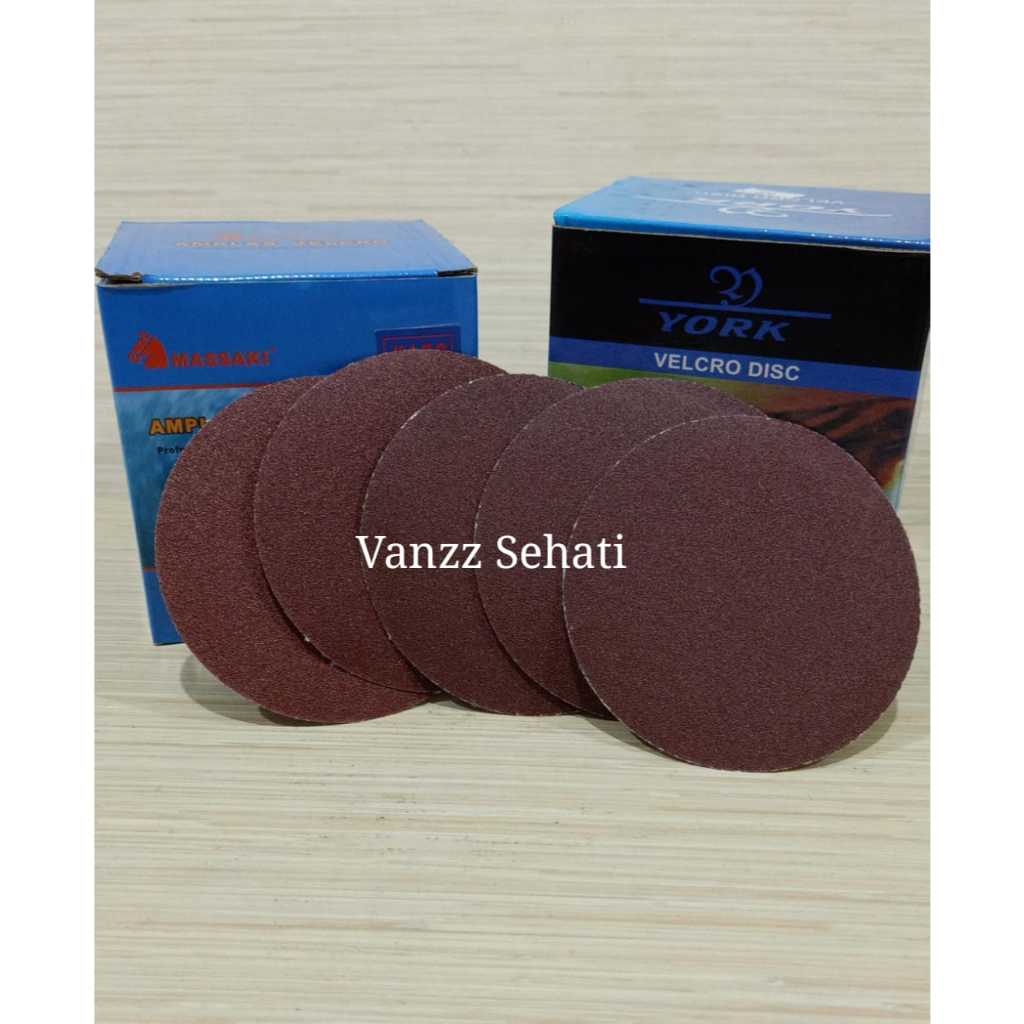 (5PCS) Amplas bulat tempel / Kertas pasir bulat ukuran 4 Inc / Amplas bulat / Amplas tempel