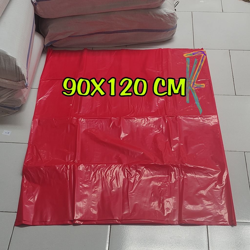 Kantong Plastik Sampah 90 x 120 Cm / Plastik Merah 90 x 120 Cm Kantong Sampah Merah 90 x 120 Cm
