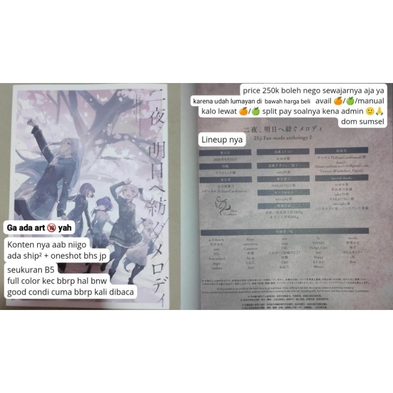 [Baca Desc] Project sekai Fanmade Anthology/Doujin Niigo