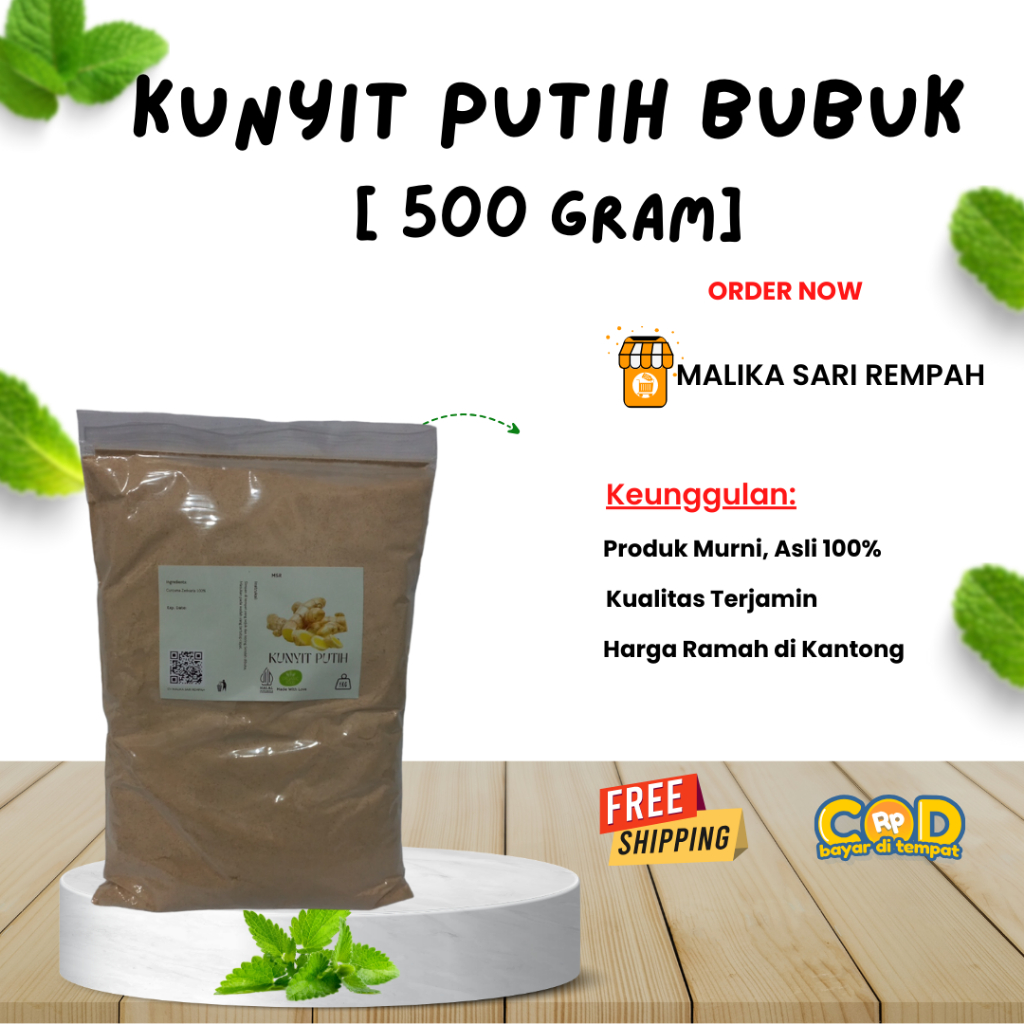 

Bubuk Kunyit Putih [ 500 gram]-MSR - Serbuk Bubuk Kunyit Putih Kista