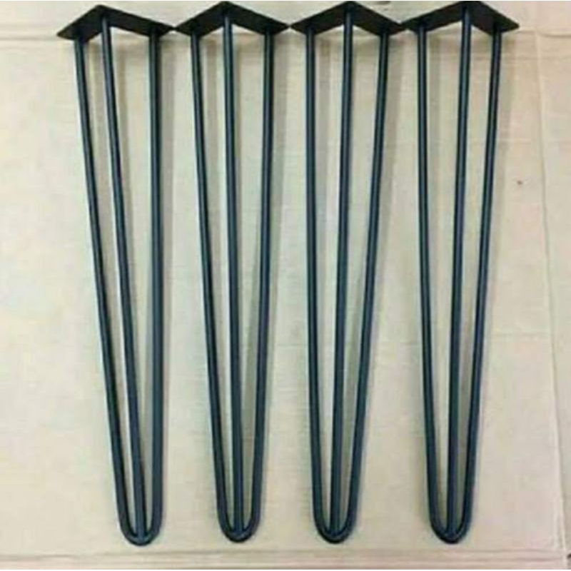 kaki meja besi behel model hairpin 3 layer