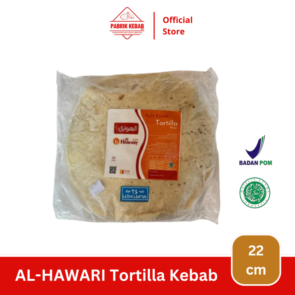 

AL-HAWARI Kulit Kebab / Tortilla Kebab 22 Cm Isi 20 Lembar