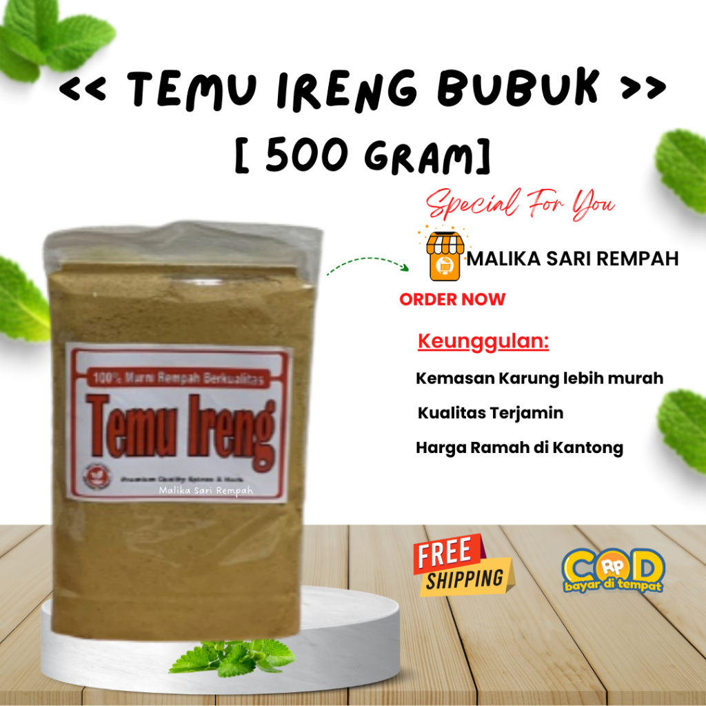 

Bubuk Temu Hitam Murni [ 500 gram-MSR - Bubuk Temu Ireng - Kunyit Hitam