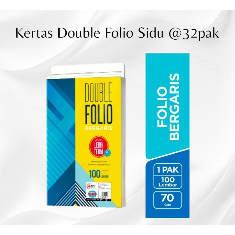

Kertas double folio sidu / kertas folio isi 100 bergaris
