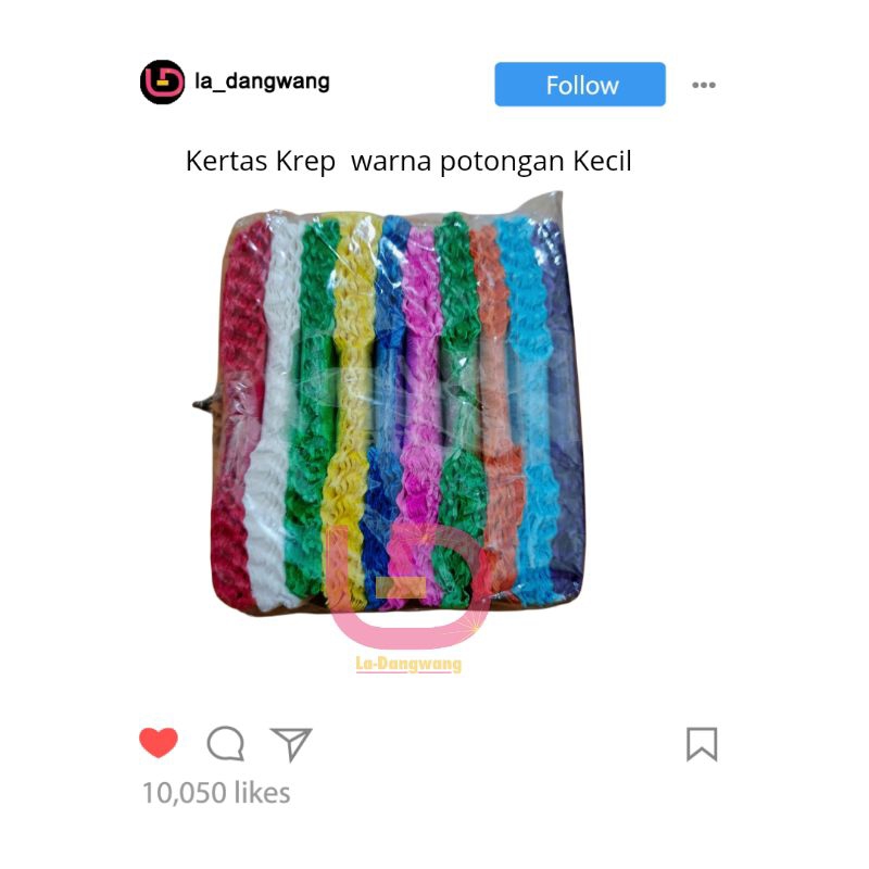 

(1pak) Kertas krep warna potongan kecil/kertas krep/kertas krep warna kecil/kertas krep warna warni/kertas hias pisang/kertas klobot/kertas sumbo/kertas warna warni