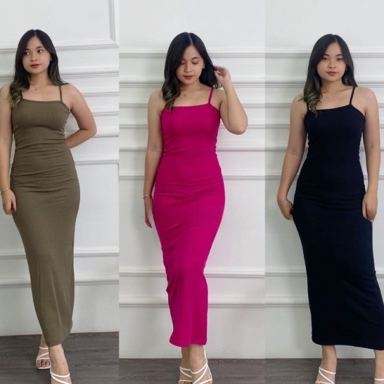 KI3 Dress TANKTOP CASUAL SEXY PANJANG UKURAN SIZE PLUS SIZE JUMBO WANITA