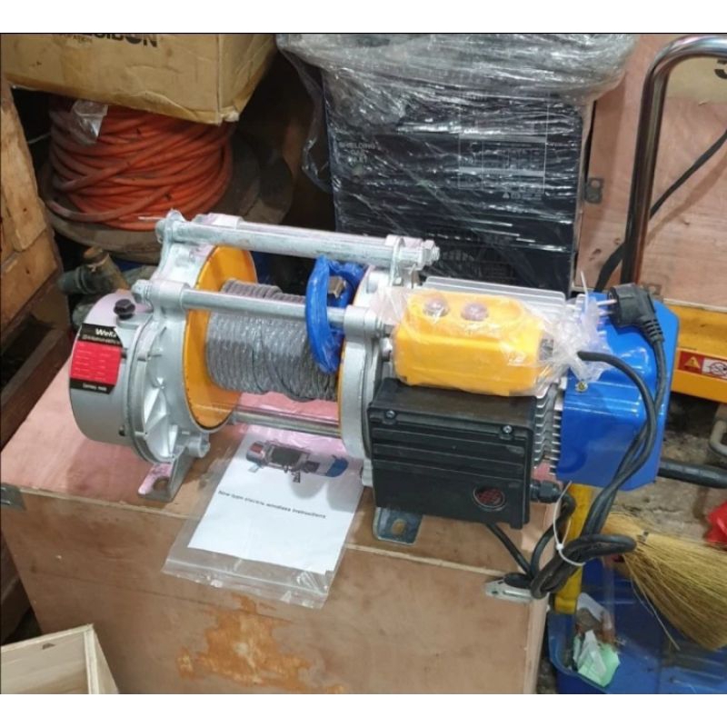 electric winch hoist 1500kg x 100 meter katrol listrik 1500kg