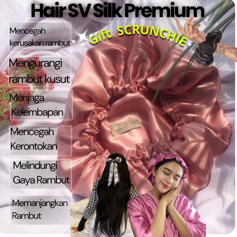 Murah Lebay HAIR BONNET SILK by SV  SUTRA SILK satin bonnet  Hair bonnet silk  hair bonnet berkualit