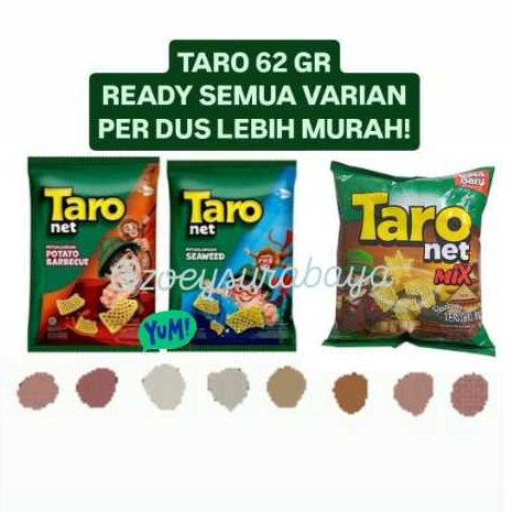 

SNACK TARO 62 GR/CAMILAN JAJAN ANAK KERIPIK SEAWEED & POTATO BARBECUE