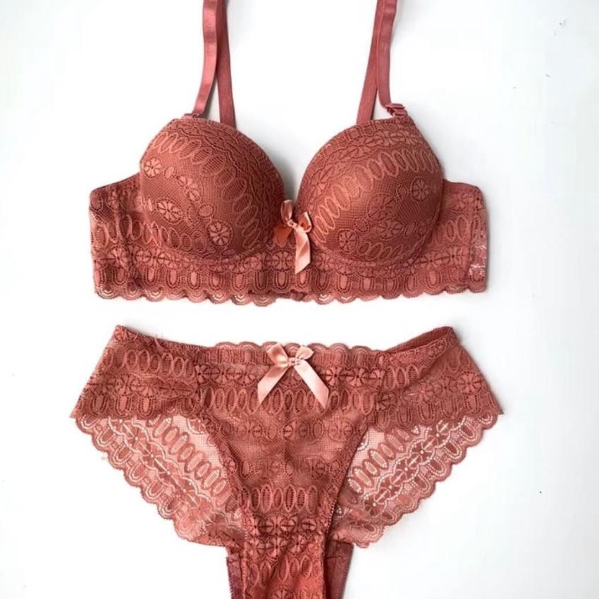 KP8 BH IMPORT KAWAT BRUKAT SET BH SEXY  CD UKURAN 36  42