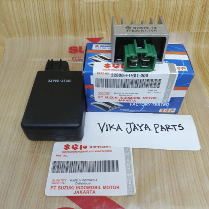 PAKET PENGAPIAN 2ITEM CDI KIPROK REGULATOR SUZUKI SPIN 125 ORIGINAL SGP