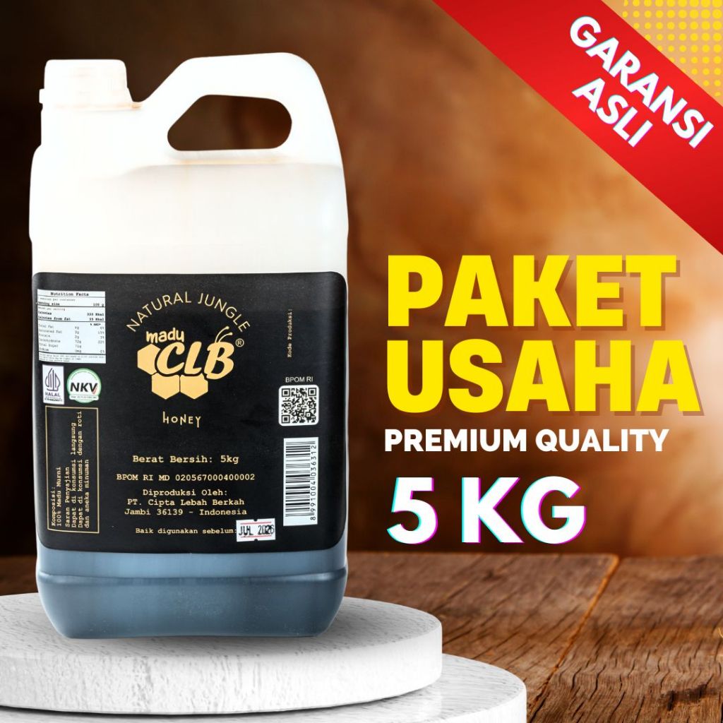 

PAKET USAHA // MADU CLB 5KG // PREMIUM KADAR 17%