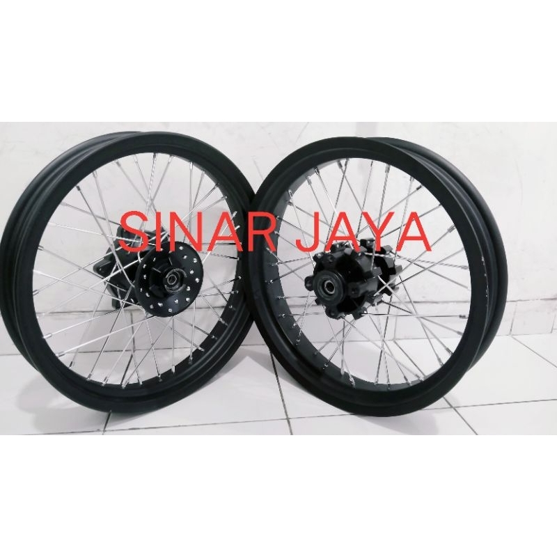 paket velg jari supermoto viar xcross x150 x200 ring 17 250 300 350 tromol original viar