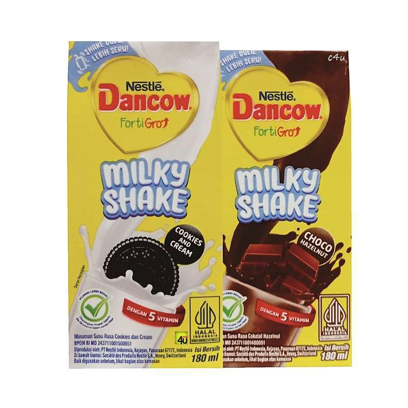 

Dancow fortigro milky shake choco hazelnut / cookies and cream 180 ml