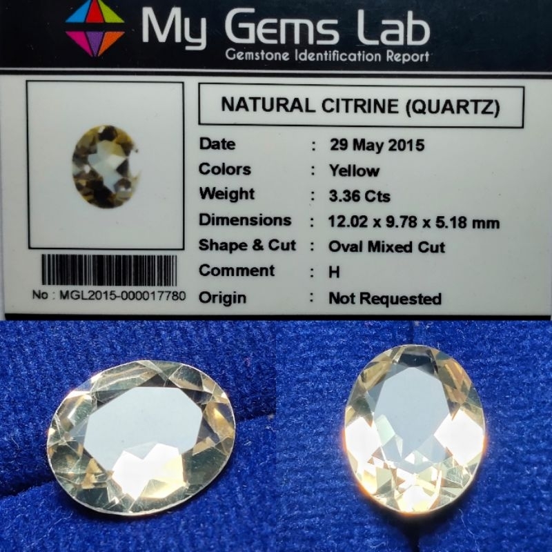 NATURAL CITRINE Plus Memo MGL