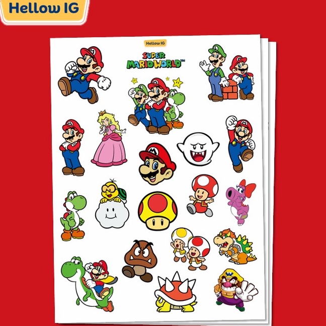 

STICKER PACK SET STIKER MARIO BROS MARIO BROSS STIKER BOTOL STIKER LUCU AESTHETIC WATERPROOF