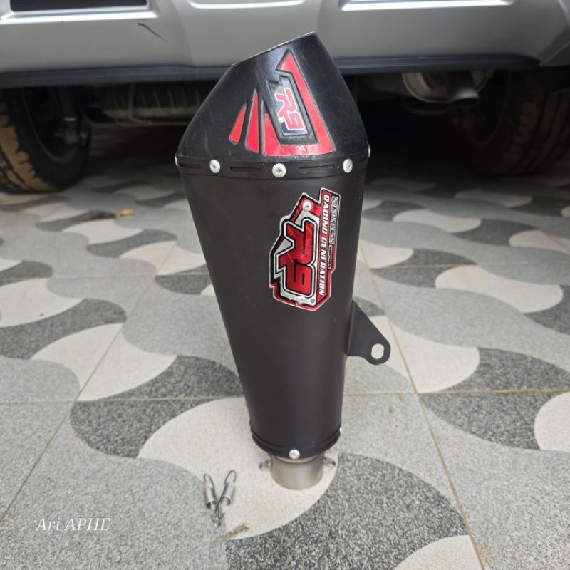 slincer silincer knalpot R9 ASSEN black original