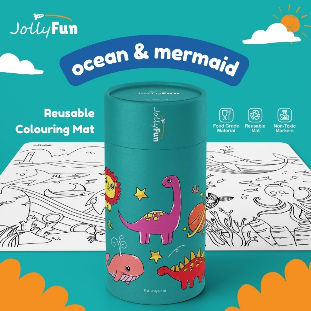 

Jolly Fun - Ocean & Mermaid ( Tube Painting Mat )