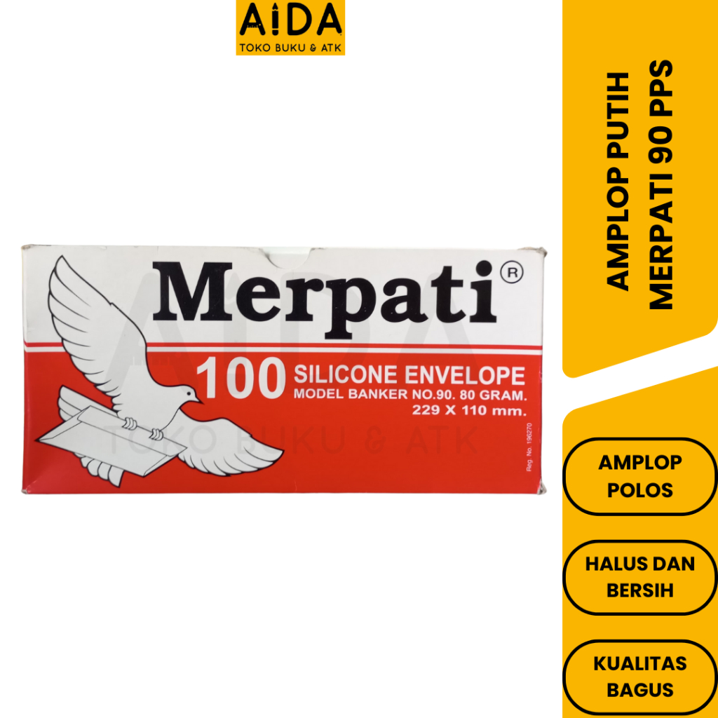 

AMPLOP Putih Polos Besar MERPATI 90 PPS 80 gsm PEREKAT