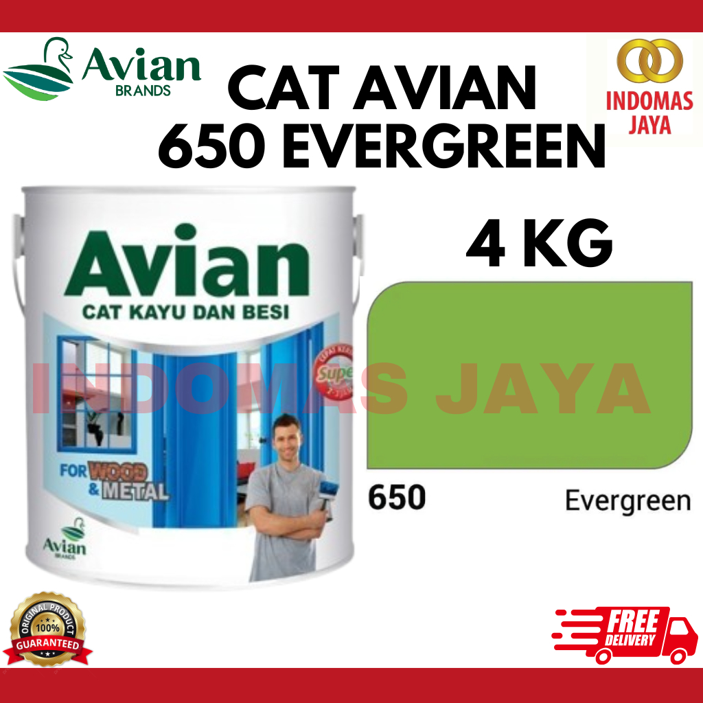 

CAT BESI AVIAN 650 EVERGREEN 4KG - CAT MINYAK AVIAN 650 EVERGREEN