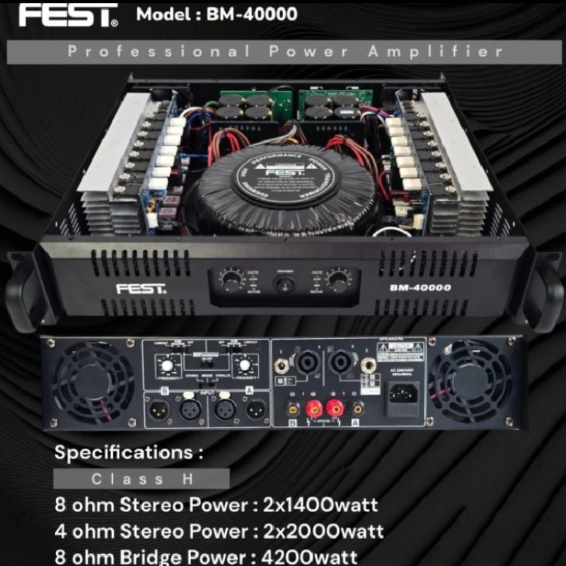 Power amplifier Fest BM 40000 Original class H BM-40000