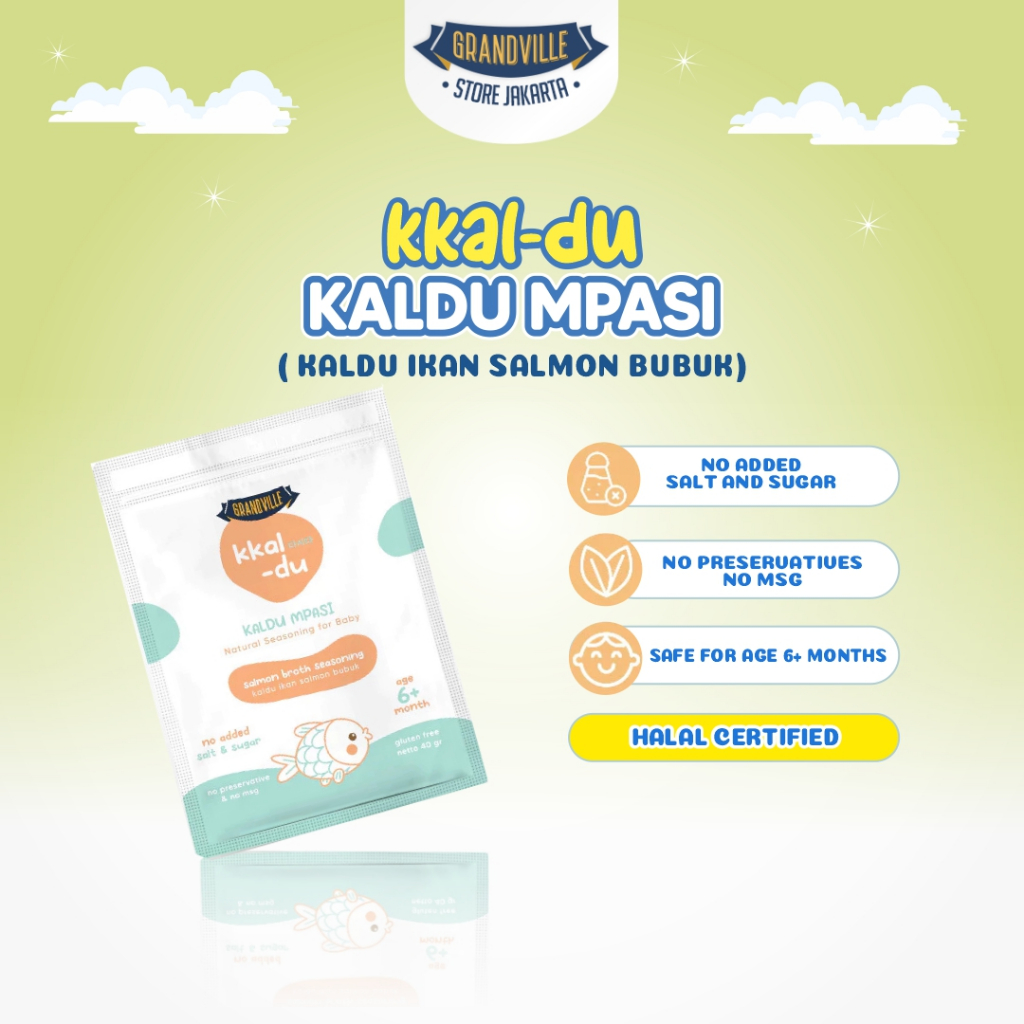 

Grandville Kaldu Ikan Salmon MPASI BB Booster Non MSG 40 gr Menambah Napsu Makan SiKecil