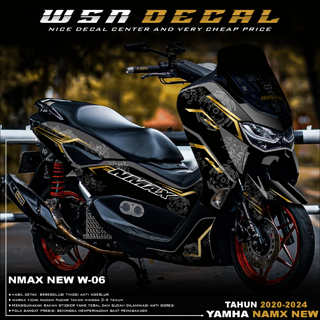 (BISA COD) Decal nmax new fullbody - Sticker nmax new full body 2020 2021 2022 2023 desain grafis te