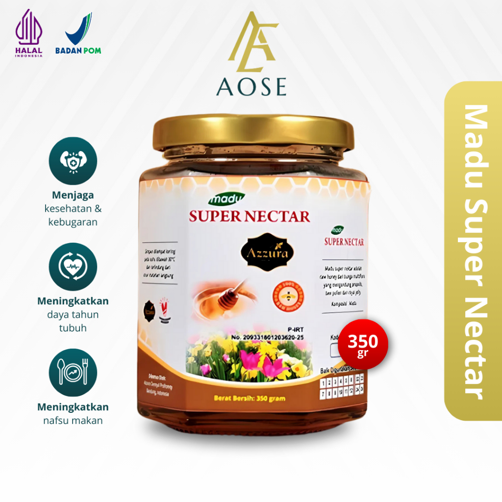 

Madu Azzura Super Nectar Asli Tanpa Campuran Raw Honey Meningkatkan Nafsu Makan