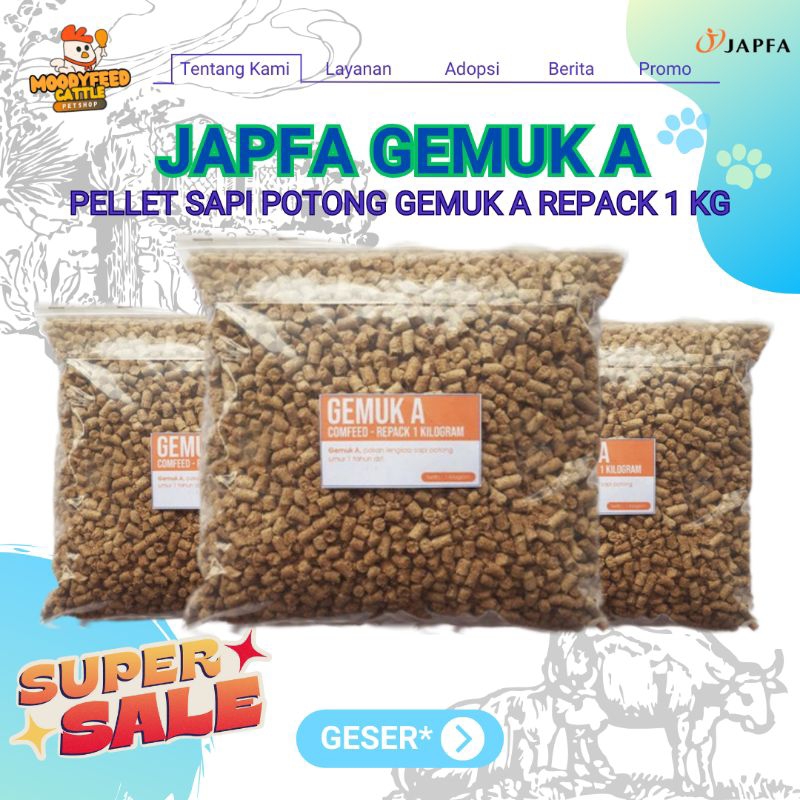 [REPACK] Pakan Gemuk A Sapi dan Kambing Kemasan 1 Kg PT. Japfa Comfeed