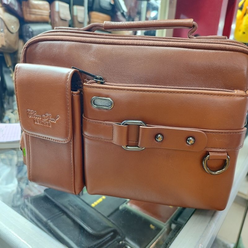 Tas Selempang 7701 Kulit Asli Import Shoulderbag Multifungsi Pria dan Wanita Tas Kerja Kulit Asli Im