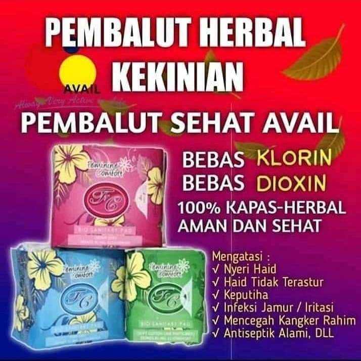 AVAIL PEMBALUT WANITA herbal, Original, avail hijau, avail biru, avail merah, avail halal