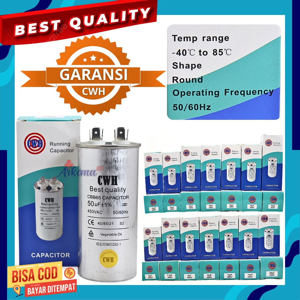 [GARANSI 3 TAHUN] KAPASITOR AC LG | RUNNING CAPASITOR AC PANASONIC | CAPACITOR SINGLE DAIKIN CWH ALU