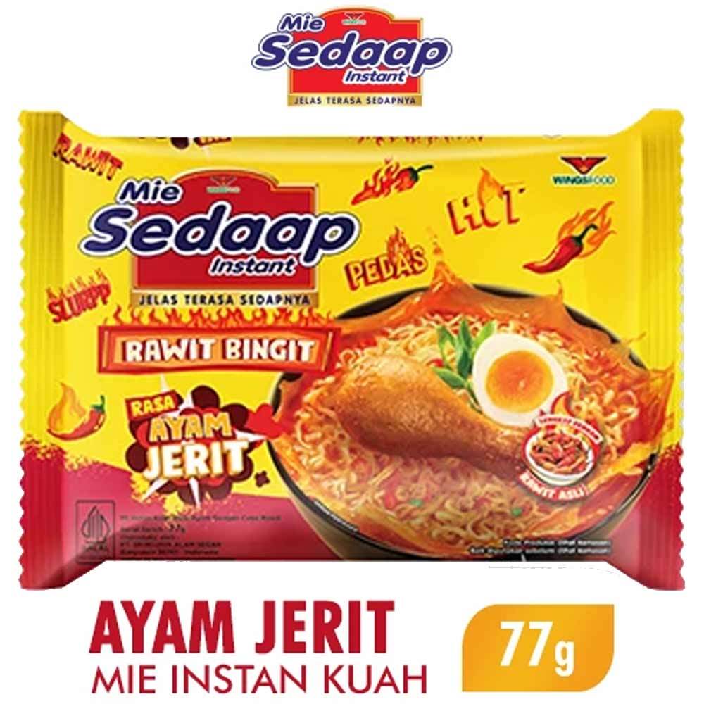 

Mie Sedaap Kuah Rasa Ayam Jerit Pedas Bingit Kemasan 75 gram Murah & Hemat
