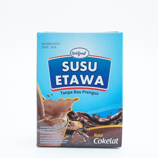 

Origoat Susu Etawa Cokelat 5pcs Minuman Sehat Kaya Nutrisi dan Lezat 100g