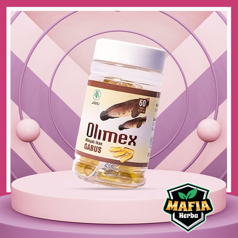 EKSTRAK IKAN GABUS OLIMEX Minyak Ikan Gabus Asli Albumin Ikan Gabus Original Obat Luka Bakar 60 Kps