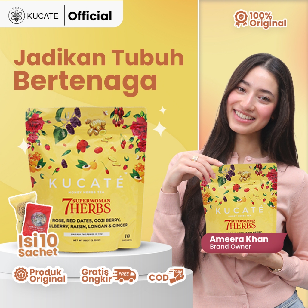

Kucate - Kucate Superwomen Meningkatkan Kesuburan Rahim Meredakan kram menstruasi Isi 7 Sachet