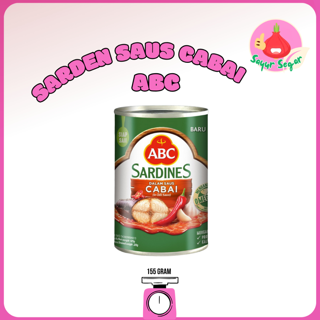 

Sayur Segar - ABC Sarden Saus Cabai 155 gr / Sardines Chili Sauce