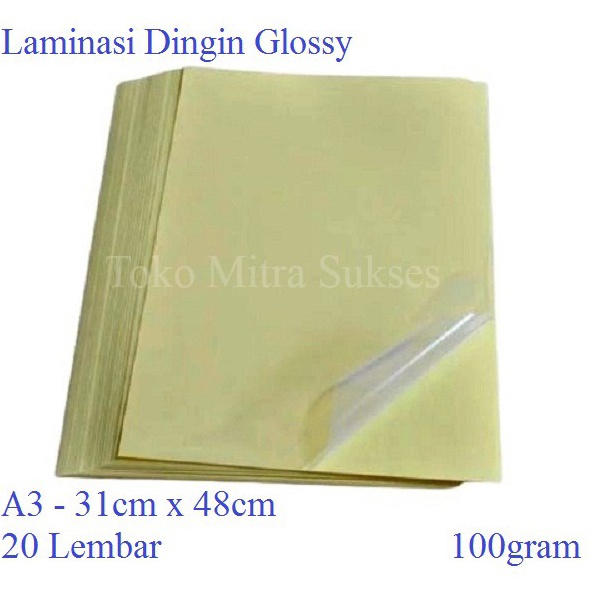 

KODE I74N Laminasi Dingin Glossy A3