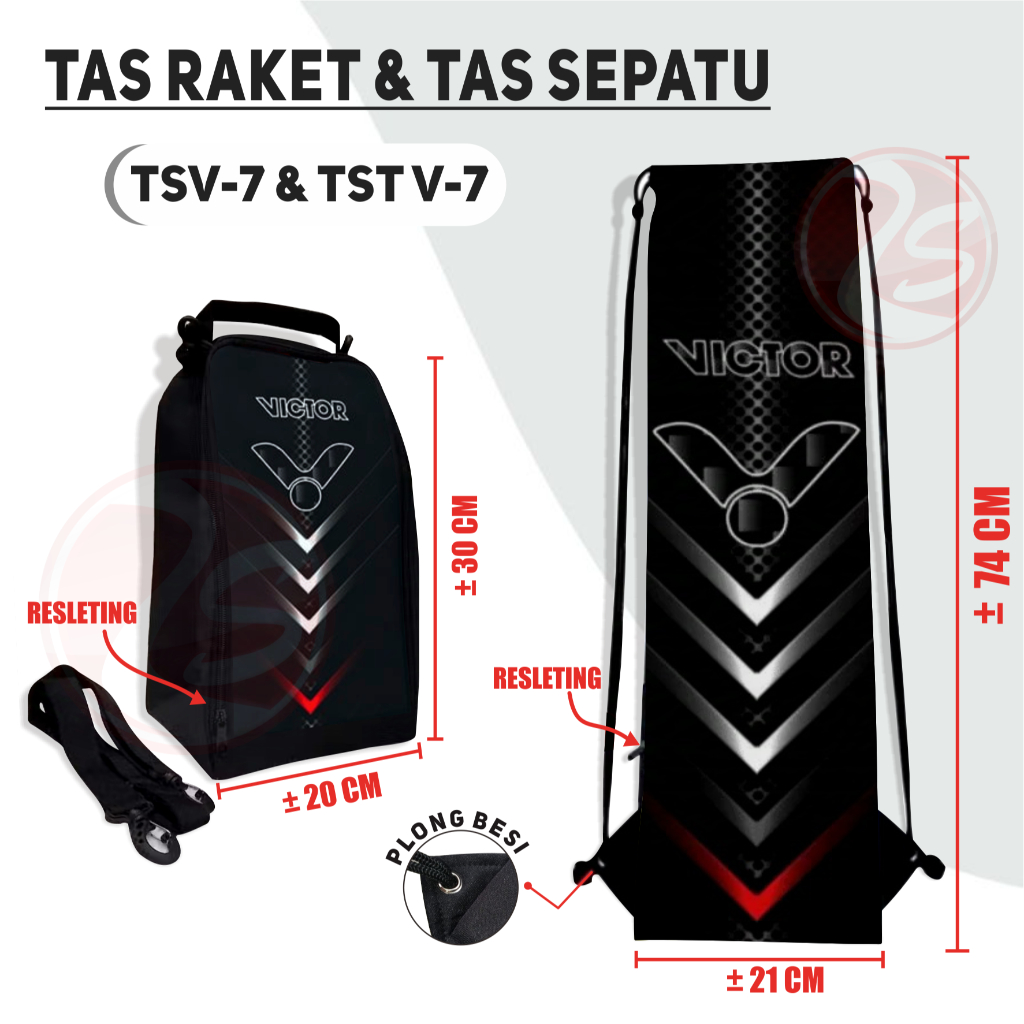 Tas raket tas sepatu badminton tas sepatu selempang tas raket printing tas sepatuprinting wadah rake