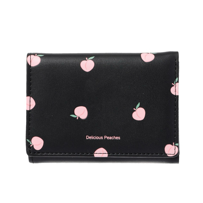 Miniso Wallet Peach Series Women's Tri-fold Dompet Pendek Wanita Dompet Wanita Miniso