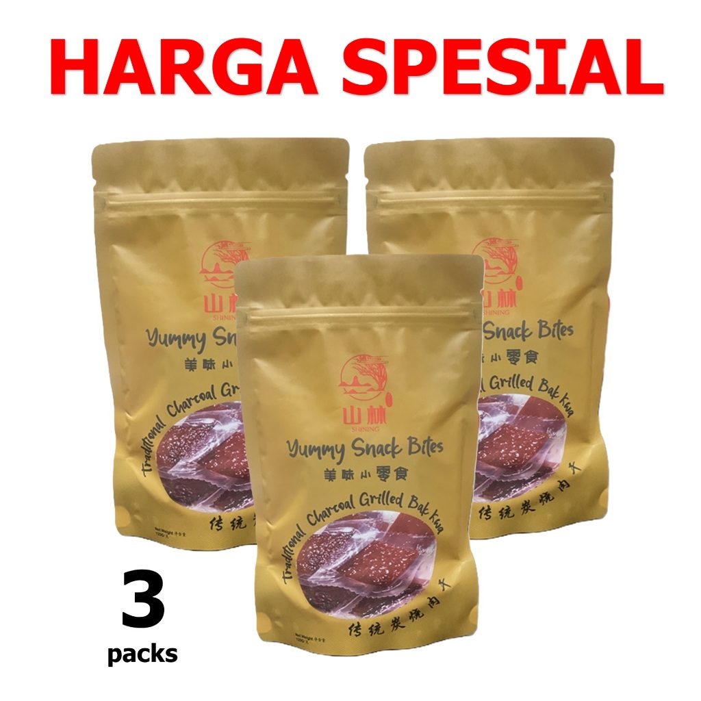 

Shining Bak Kwa Snack Bites isi 6 Jerky Pork Dendeng Babi Singapore Siap Makan Mix Rasa
