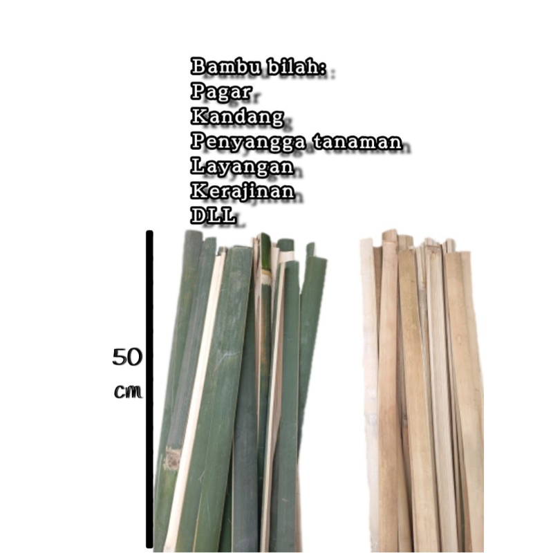 50cm Bambu belah,pagar hiasan per pcs