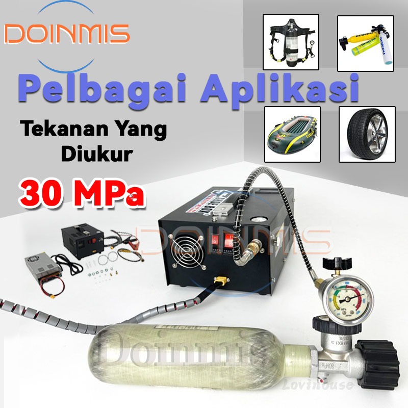Kompresor Mini Portable 12v & 220v Converter 4500psi 30Mpa Kompresor Pcp Elektrik Berlaku Untuk Oxyg