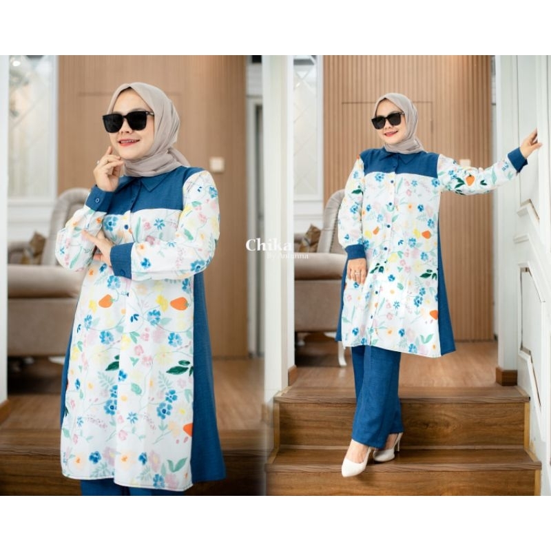 By Antunna Setelan Chika Tunik dan Celana Kulot